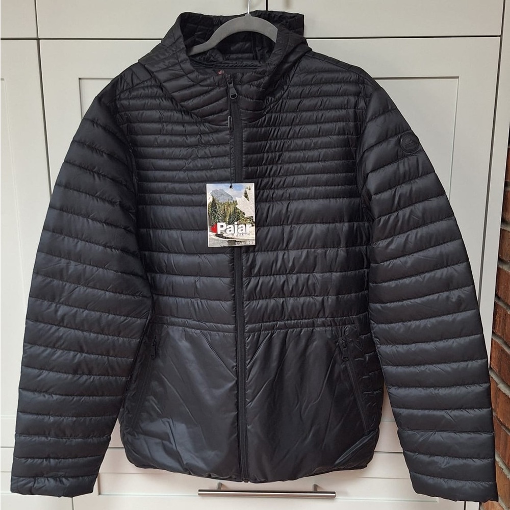 Pajar Black Quilted Hooded Down Jacket
